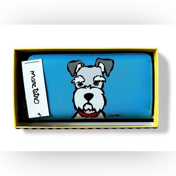 Marc Tetro Blue Dog ,Zip Around Long Wallet. - Picture 1 of 12
